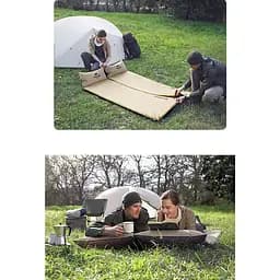 Килимок самонадувний Naturehike (NH15Q002-D) 2,5м - одномісний - з подушкою - бежевий - мініатюра 7