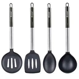 Набір кухонних інструментів Bergner Midnight чорний зі сріблястим (BG-39082-GR)