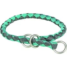 Нашийник для собак Trixie Cavo напівзашморг M 39-45 см d 12 мм аква/графіт