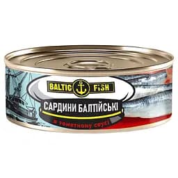Сардини Балтійські в томатному соусі Baltic Fish  ж / б ключ 240 г