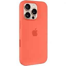 Чохол Epik Silicone case AAA with Magsafe and Animation button для Apple iPhone 16 Pro 6.3 Tangerine