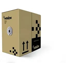 Кабель КНПЭп FTP (4*2*0.5) 4p 24 AWG, Merlion, (CCA), изоляция ПВХ+ПЭ, экран для наружн. работ с проволокой, 305м, Black, Corton BOX (450x450x500) Q1