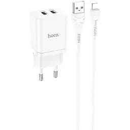 Набор блоков и кабелей Hoco N25 Maker + Lightning Cable dual port 2USB 2.1A белый