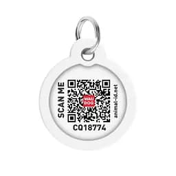 Адресник для собак і котів Waudog Smart ID з QR паспортом, Бетмен лого, M, діаметр 30 мм - мініатюра 3