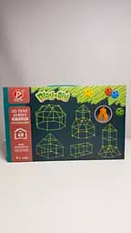 Палатка-конструктор 68 деталей, люминесцентные палочки, светиться в темноте, ковдра, в коробке