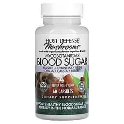 Суміш грибного міцелію та трав Host Defense MycoBotanicals Blood Sugar, 60 капсул для підтримки рівня цукру в крові