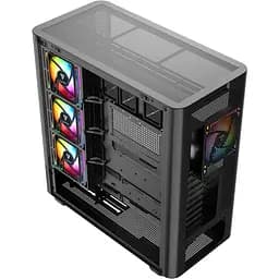 Корпус ModeCom VOLCANO AQ500 ARGB MIDI FRONT LCD 6,2” 4x120mm fans BLACK без БЖ ATX - мініатюра 7