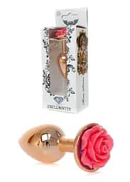 Анальная пробка Jewellery Red Gold PLUG ROSE- Pink Boss Series 64-00127 98273