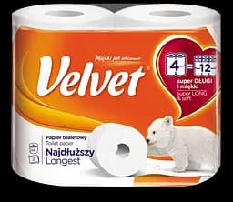 Туалетний папір Velvet Excellence, двошаровий, 4 рулони (4100806)