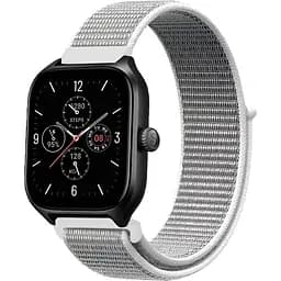 Ремінець нейлоновий на липучці BeWatch Xiaomi Amazfit BIP/GTS/GTR 20 мм Білий (1011311.1UW)