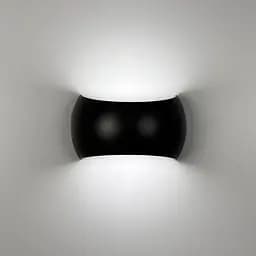 Бра в черном округлом корпусе 18х10 см Line F Арт. WB9/180 BK