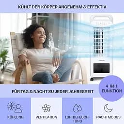 Охолоджувач повітря Klarstein Cooler Rush 3-в-1 132 м³/год (10035824) - мініатюра 7