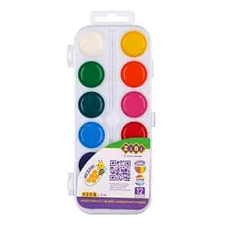 Акварельні фарби ZiBi Kids Line 12 кольорів (ZB.6544-08)