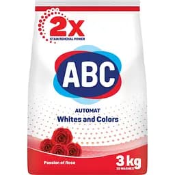 Стиральный порошок АВС Розовая страсть для белый и цветных вещей автомат 3 кг