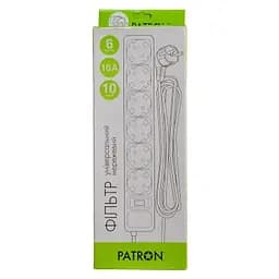 Мережевий фільтр живлення Patron 10 m3*1mm2 (SP-10610) 6 розеток BLACK (EXT-PN-SP-10610) - мініатюра 2