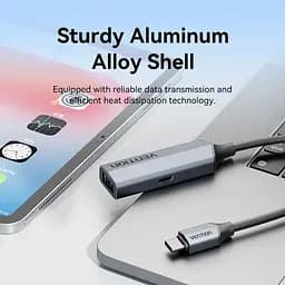 Адаптер Vention USB-C > USB-A 3.2 Gen 2 + PD 100W 10 Гбіт/с OTG 0.15 м Gray (CCAHB) - мініатюра 8