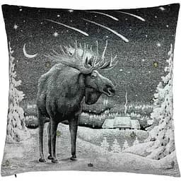 Декоративна наволочка Прованс Black Night Лось 45х45 см сіра (24575)