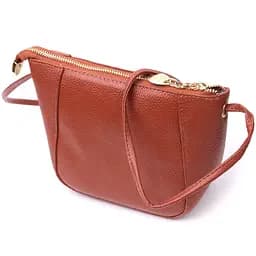 Невелика сумка жіноча через плече з натуральної шкіри Vintage 22300 коричнева - мініатюра 1