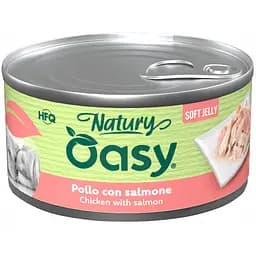 Вологий корм Oasy Dog Wet Natury для собак курка з лососем 150 г