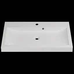 Раковина глянцева врізна Amidicon Lagune Slim 80 792x425 з литого каменю LAGUNE SLIM_80_HL, Білий