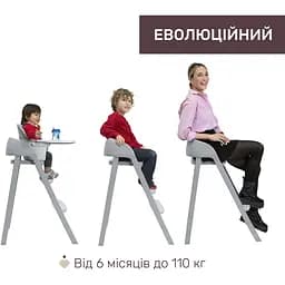 Стільчик для годування Chicco Crescendo Up  3 в 1 темно-сірий (87046.07.00) - мініатюра 4