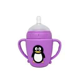 Бутылочка пластиковая с ручками "Пингвин" MGZ-0301, 180 мл