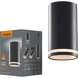 Светильник Videx SPF05A под лампу GU10 накладной черный (VL-SPF05A-B)