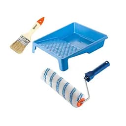 Валик "Нейлон" 250х48 мм з ручкою, ванночка і пензлик "Стандарт" Polax (770-271)