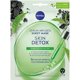 Тканинна маска NIVEA Детокс шкіри збагачена сироваткою 1 шт