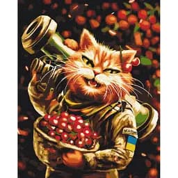 Картина по номерам Brushme Котик Мелитополь ©Марианна Пащук 40x50 см