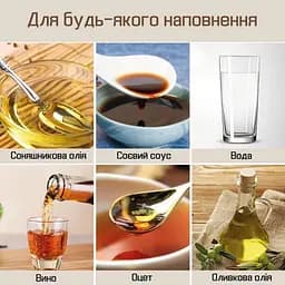 Розпилювач диспенсер пляшка спрей для олії, оцту, соусів, 100 мл скло, Kitchen Master Сірий 85583 - мініатюра 6