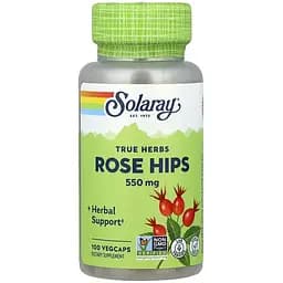 Плоди шипшини Solaray Rose Hips Fruit 550 мг 100 веганських капсул