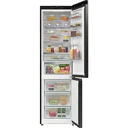 Холодильник Gorenje з нижн. мороз. камерою, 203х66х60см, 2 двері, 257(121)л, А+, NF+, Зона св-ті, Інвертор, Внутр. Дисп, Wi-Fi, Чорний - мініатюра 3