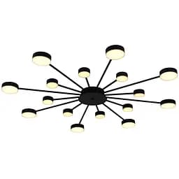 Світильник стельовий Miorro LED Foresta з пультом ДУ 102W 2700-6000К чорний (51-313-005) - мініатюра 2