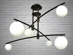 Підвісна люстра Diasha 8127-M BK чорна Loft 6xG9 100 см
