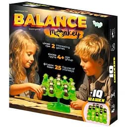 Розвиваюча настільна гра Balance Monkey Danko Toys BalM-01, 25 фігурок мавп