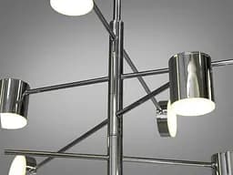 Інноваційна новинка LED люстра в офіс, 40W, хром - мініатюра 4