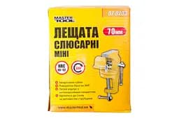 Тиски ручні слюсарні міні поворотні Mastertool 70 мм міні 07-0203 - мініатюра 4