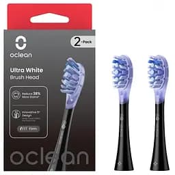 Насадки для зубної щітки Oclean Ultra White Brush Head for On SE Air X F1 2шт UW02 B02 Black - мініатюра 2