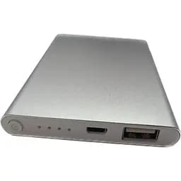 УМБ Power Bank Pineng 9800mAh повербанк зовнішній акумулятор Silver (11244) - мініатюра 2