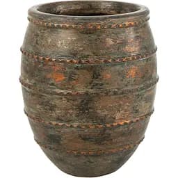 Кашпо J-Line великого розміру бронзового кольору (39520)