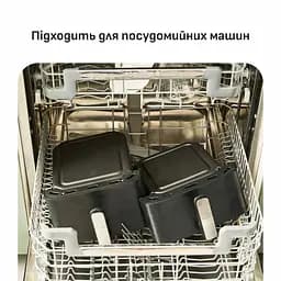 Tefal Мультипіч Tefal Easy Fry Crispy Stack, 2700Вт, чаша-6+4л, сенсорне кер., 2 чаші, гриль, пластик, чорний - мініатюра 9