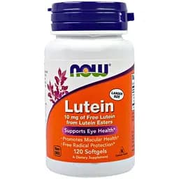 Натуральна добавка NOW Lutein 10 mg, 120 капсул