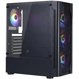 Корпус 1stPlayer D4-BK-4F1, чорний, без БЖ, Midi Tower, ATX / Micro ATX / Mini ITX, 1xUSB 3.0 / 2xUSB 2.0, макс. CPU - 160 мм /