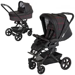 Універсальна коляска 2 в 1 Hartan VIP GTS, шкіра, чорний (2279101744-1)