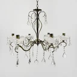 Класична люстра-підсвічник на 6 ламп у сатиновому корпусі Ø 60 см | Арт. 6028/6 | Line F