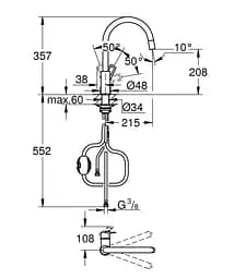 Змішувач для кухні Grohe BauLoop New 30543000 Хром - мініатюра 5
