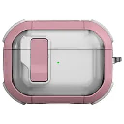 Футляр противоударный Locking Button для наушников Airpods Pro Pink