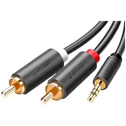 Кабель мультимедийный AUX 3.5mm TRS to RCAx2 M/M 5.0m AV102 Black Ugreen (10513)