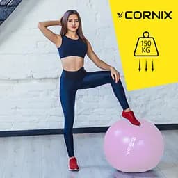 М'яч для фітнесу (фітбол) Cornix 85 см Anti-Burst Light Pink XR-0370 - мініатюра 8